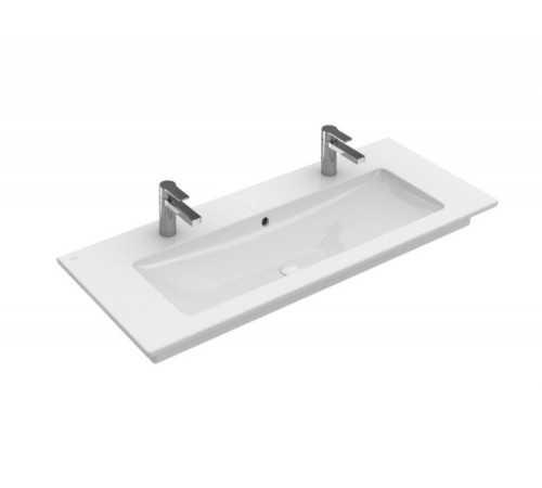 Раковина, Villeroy&Boch, Venticello, шг 1200*500, отверстия для смесителя-2, CeramicPlus, цвет-альпийский белый
