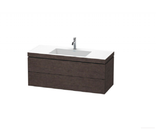 Тумба под раковину, Duravit, L-Cube, шгв 1200*480*500, раковина-в комплекте, цвет-дуб темный брашированный