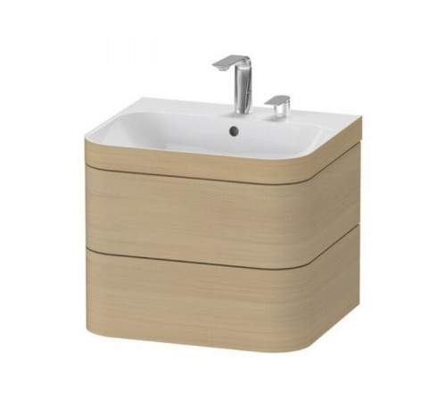 Тумба под раковину, Duravit, Happy D.2, шгв 575*490*468, раковина-в комплекте, цвет-дуб средиземноморский
