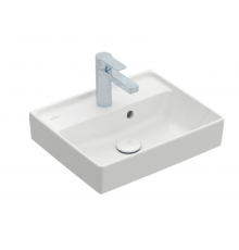 Раковина, Villeroy&Boch, Collaro, шгв 450*370*85, отверстия для смесителя-1, цвет-альпийский белый