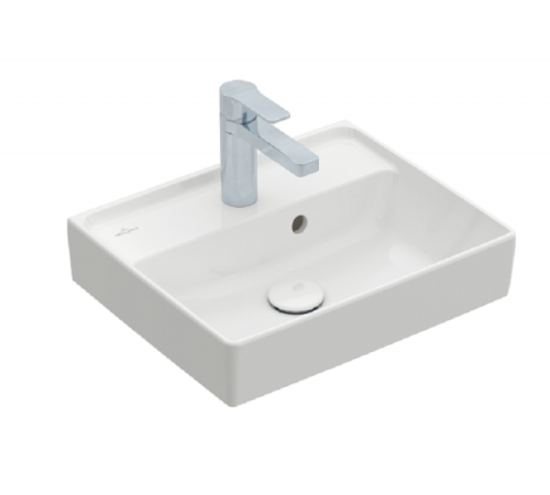 Раковина, Villeroy&Boch, Collaro, шгв 450*370*85, отверстия для смесителя-1, цвет-альпийский белый