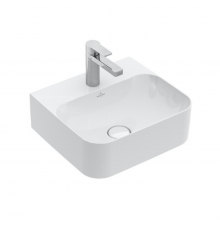 Раковина, Villeroy&Boch, Finion, шгв 430*390*105, отверстия для смесителя-1, CeramicPlus, цвет-альпийский белый