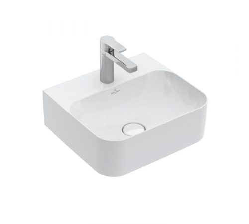 Раковина, Villeroy&Boch, Finion, шгв 430*390*105, отверстия для смесителя-1, CeramicPlus, цвет-альпийский белый