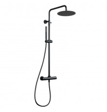 Душевая стойка, Splendy, Relax P, цвет-черный матовый