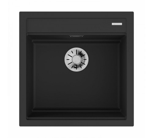 Мойка, OMOIKIRI, Kitagawa, шгв 510*510*200, отверстия для смесителя-3 промаркированных, чаши-1, цвет-Графит