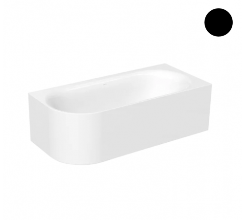 Ванна, Bette, BetteLux Oval V Silhouette, шгв 1750*800*450, BetteGlasur® Plus, цвет-Ebony