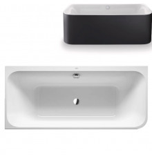 Ванна, Duravit, Happy D.2 Plus, шгв 1800*800*600, цвет ванны-белый, аериловая панель в цвете -графит суперматовый