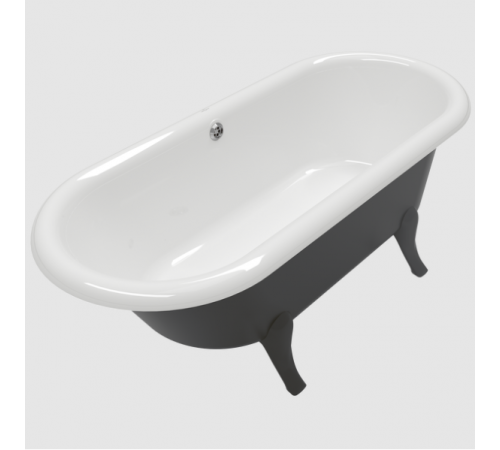 Ванна, Villeroy&Boch, Hommage, шгв 1771*771*450, CeramicPlus, цвет внутри/снаружи-Stone White/черный