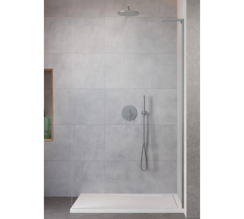 Душевая перегородка, Radaway, Modo SL II, левосторонняя, шв 1200*2000, brushed nickel, цвет стекла-прозрачный, Easy Clean