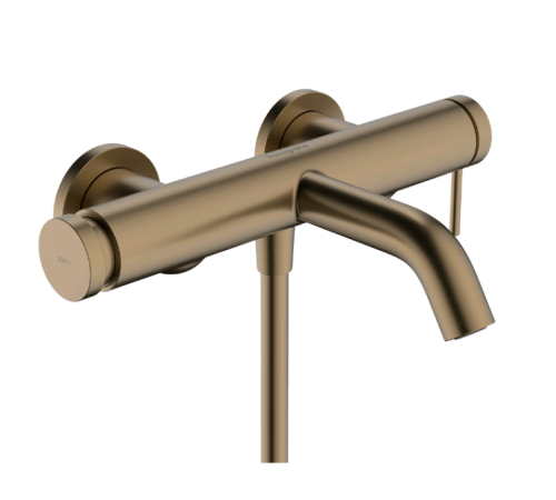 Смеситель для ванны и душа, Hansgrohe, Tecturis S, настенный, цвет-шлифованная бронза