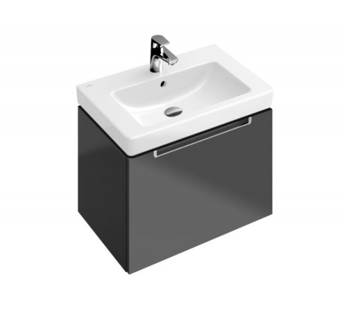 Раковина, Villeroy&Boch, Subway 2.0, шг 600*470, отверстия для смесителя-1 сквозное, 2 промаркированных, CeramicPlus, цвет-альпийский белый