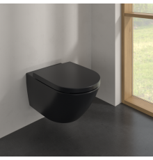Унитаз, Villeroy&Boch, Subway 3.0, подвесной, шгв 370*560*360, CeramicPlus, цвет-Pure Black