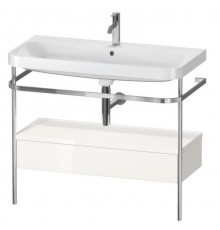 Консоль, Duravit, Happy D.2 Plus, шгв 975*490*850, с раковиной, цвет-хром, цвет ящика-белый