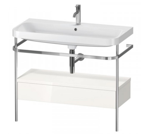 Консоль, Duravit, Happy D.2 Plus, шгв 975*490*850, с раковиной, цвет-хром, цвет ящика-белый