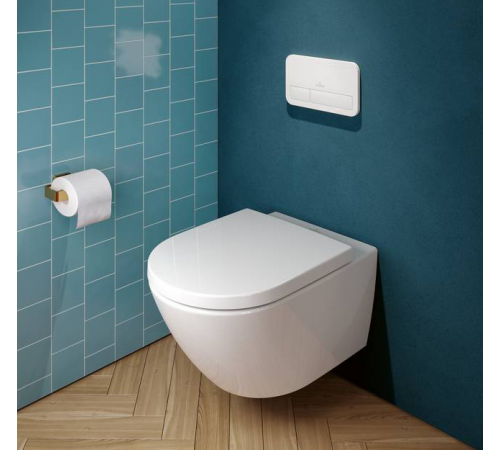 Унитаз, Villeroy&Boch, Subway 3.0, подвесной, шгв 370*560*360, CeramicPlus, цвет-камень белый (Stone White)