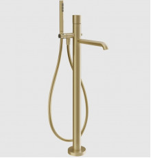 Смеситель для ванны и душа, Gessi, Habito Diamantato, напольный, цвет-Brushed Brass PVD