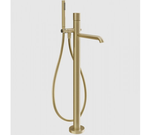 Смеситель для ванны и душа, Gessi, Habito Diamantato, напольный, цвет-Brushed Brass PVD