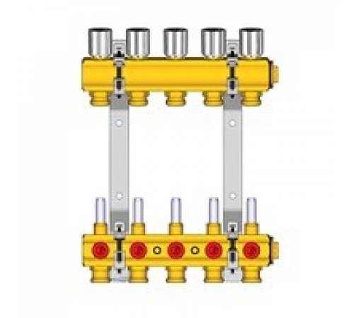 Комплект коллекторов для комплектации смесительного узла R557R-1-1"x3/4"/8