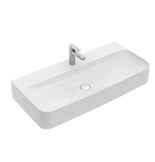Раковина, Villeroy&Boch, Finion, шгв 1000*470*165, отверстия для смесителя-1 сквозное, 2 промаркированных, CeramicPlus, цвет-альпийский белый