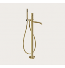 Смеситель для ванны и душа, Gessi, Habito Trame, напольный, цвет-Brushed Brass PVD