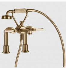 Смеситель для ванны и душа, Gessi, VENTI20, цвет-Warm Bronze Brushed PVD