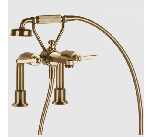 Смеситель для ванны и душа, Gessi, VENTI20, цвет-Warm Bronze Brushed PVD