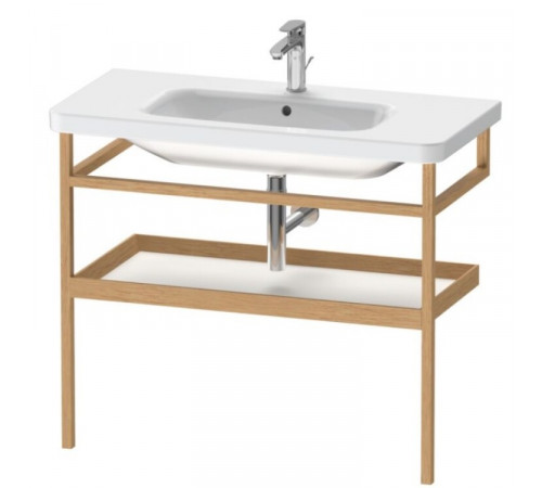 Консоль-полотенцедержатель, Duravit, Durastyle, шгв 940*440*805, с полкой в цвете-белый матовый, цвет корпуса-дуб европейский