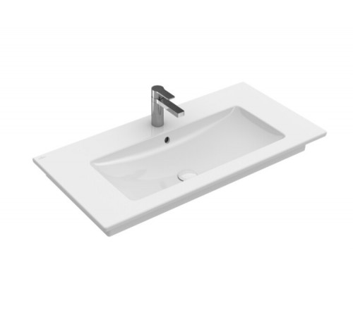 Раковина, Villeroy&Boch, Venticello, шг 1000*500, отверстия для смесителя-1 сквозное, 2 промаркированных, CeramicPlus, цвет-альпийский белый