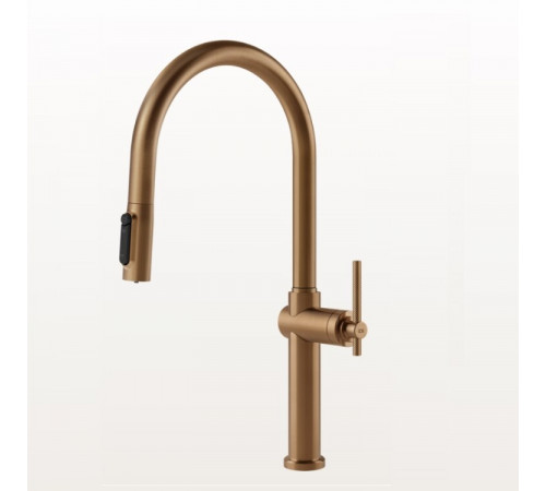 Смеситель для кухни, Gessi, Habito Filtered, цвет-Warm Bronze Brushed PVD