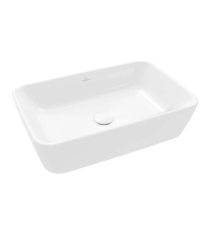 Раковина, Villeroy&Boch, Architectura, шгв 600*400*155, отверстия для смесителя-отсутствуют, CeramicPlus, цвет-альпийский белый