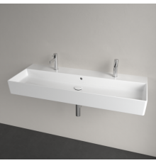Раковина, Villeroy&Boch, Memento, шгв 1200*470*135, отверстия для смесителя-2, CeramicPlus, цвет-альпийский белый
