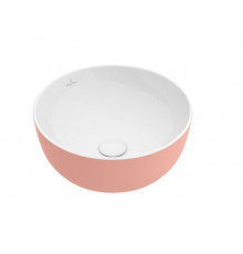 Раковина, Villeroy&Boch, Artis, шгв 430*430*125, отверстия для смесителя-отсутствуют, цвет-Powder