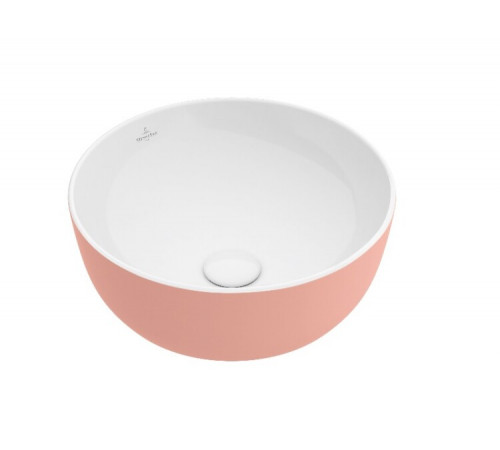 Раковина, Villeroy&Boch, Artis, шгв 430*430*125, отверстия для смесителя-отсутствуют, цвет-Powder