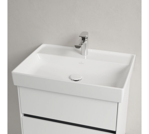 Раковина, Villeroy&Boch, Collaro, шгв 650*470*160, отверстия для смесителя-1 сквозное, 2 промаркированных, CeramicPlus, цвет-альпийский белый