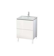 Тумба под раковину, Duravit, L-Cube, шгв 620*481*856, раковина-необходимо заказать, цвет-белый глянцевый лак