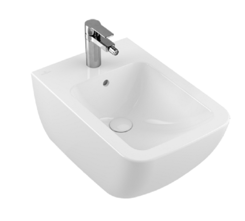 Биде, Villeroy&Boch, Venticello, подвесной, шгв 375*560*285, CeramicPlus, цвет-Stone White