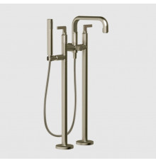 Смеситель для ванны и душа, Gessi, Inciso, напольный, цвет-Finox Brushed Nickel