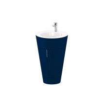 Тумба под раковину, Duravit, Starck 1, шгв 560*605*865, раковина в комплекте, цвет-белый/ночной синий матовый (Night blue Satin Matt)/хром