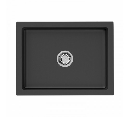 Мойка, OMOIKIRI, Mikura, шгв 610*460*254, отверстия для смесителя-отсутствуют, цвет-черный