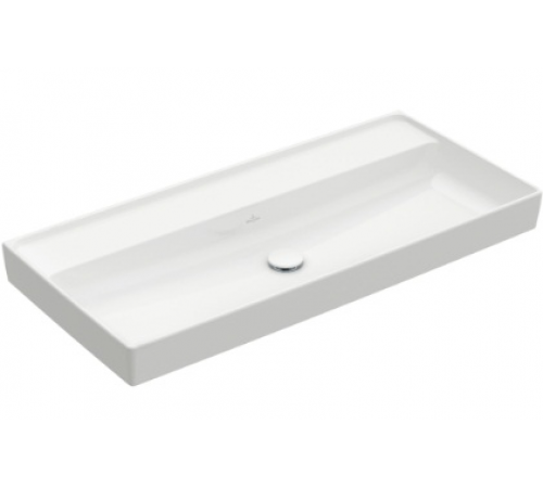 Раковина, Villeroy&Boch, Collaro, шгв 1000*470*160, отверстия для смесителя-отсутствуют, цвет-альпийский белый
