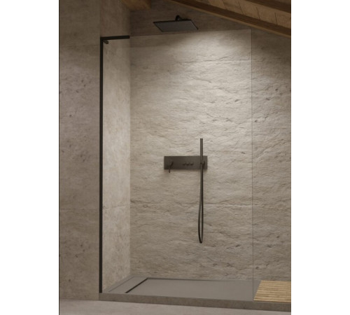 Душевая перегородка, Radaway, Modo SL II, правосторонняя, шв 1200*2000, черный, цвет стекла-прозрачный, Easy Clean
