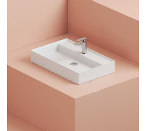 Раковина, Artceram, Scalino, шгв 750*480*115, отверстия для смесителя-1 сквозное, 2 промаркированных, цвет-белый глянцевый (Товар заказной, возврату не подлежит)