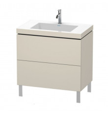 Тумба под раковину, Duravit, L-Cube, шгв 800*480*698, раковина-в комплекте, цвет-серо-коричневый матовый