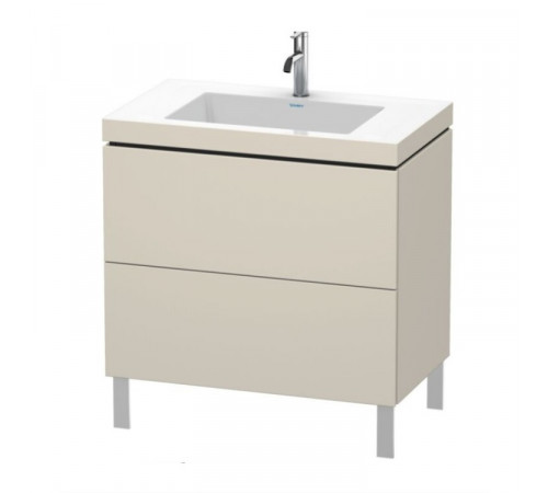 Тумба под раковину, Duravit, L-Cube, шгв 800*480*698, раковина-в комплекте, цвет-серо-коричневый матовый
