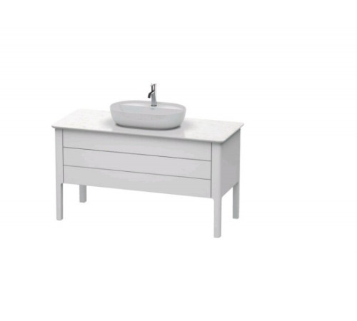Тумба для консоли, Duravit, Luv, шгв 1388*570*743, раковина-необходимо заказать, цвет-белый шелковисто-матовый