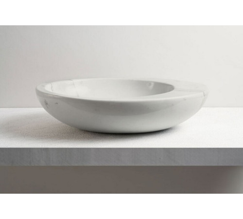 Раковина, CIELO, Le Giare, шгв 600*450*145, отверстия для смесителя-отсутствуют, цвет-Carrara Statuario
