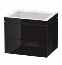 Тумба под раковину, Duravit, L-Cube, шгв 600*480*500, раковина-в комплекте, цвет-черный глянцевый
