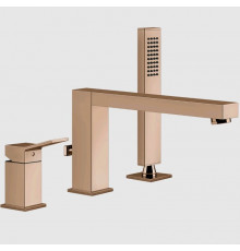 Смеситель для ванны и душа, Gessi, Rettangolo K, цвет-Copper PVD