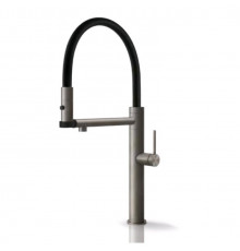 Смеситель для кухни, Gessi, 316 Flessa, цвет-сталь брашированная