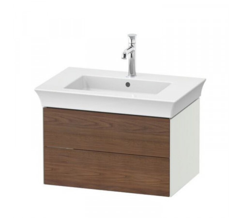 Тумба под раковину, Duravit, White Tulip, шгв 684*458*410 мм, раковина-необходимо заказать, цвет- белый шелковисто-матовый/американский орех